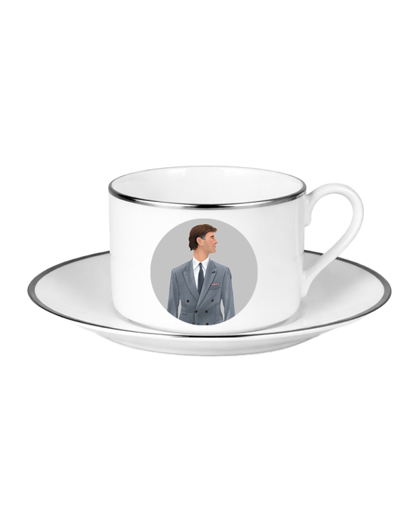 Special Edition Brunello stirling tea cup and saucer